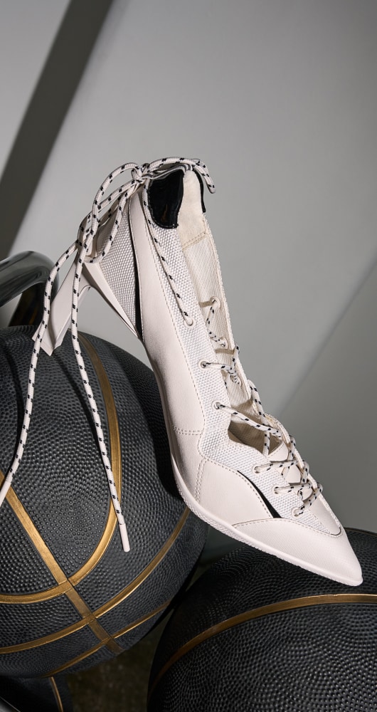 the June Ambrose x Naturalizer Zyra Pump in white