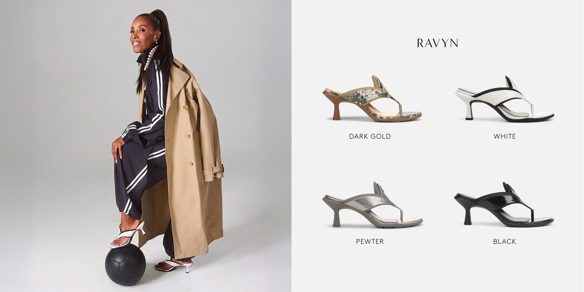 June Ambrose x Naturalizer Ravyn heeled thong