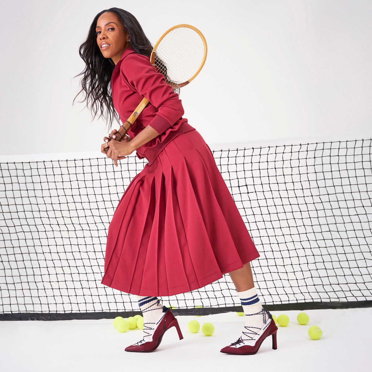 June Ambrose wearing the June Ambrose x Naturalizer Zyra Pump