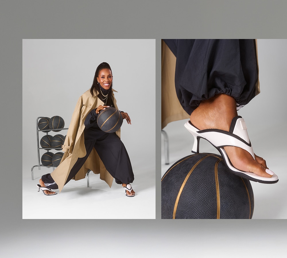 June Ambrose x Naturalizer Ravyn thong sandal