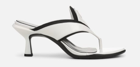 June Ambrose x Naturalizer Ravyn kitten heel thong in white