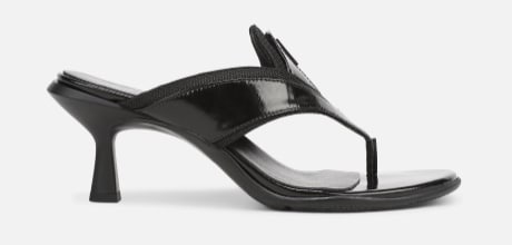 June Ambrose x Naturalizer Ravyn kitten heel thong in black