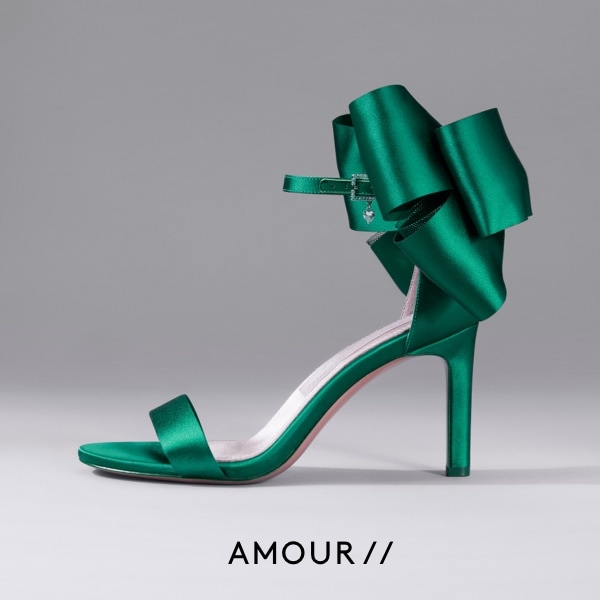amour dress sandal with bow in green