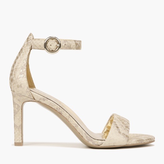 kinsley dress sandal in gold leather