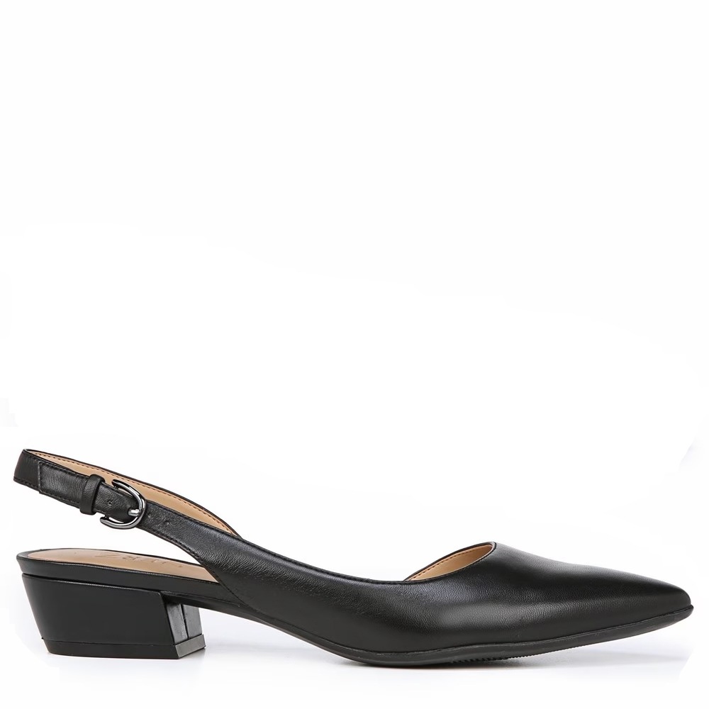Banks flat in black leather