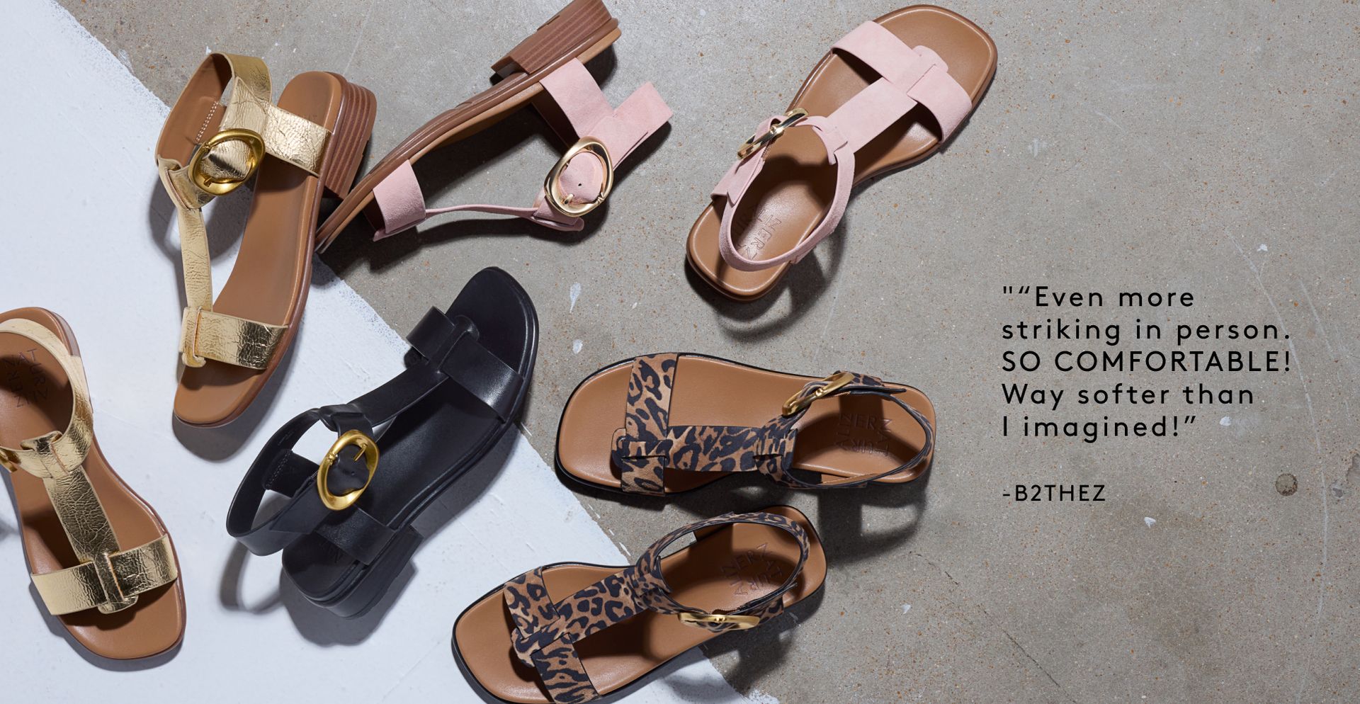 slim fit dress slacks Flat Gold Sandals - All Beachwear main image 1