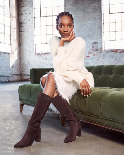 Farryn Chocolate Brown Knee High Boot