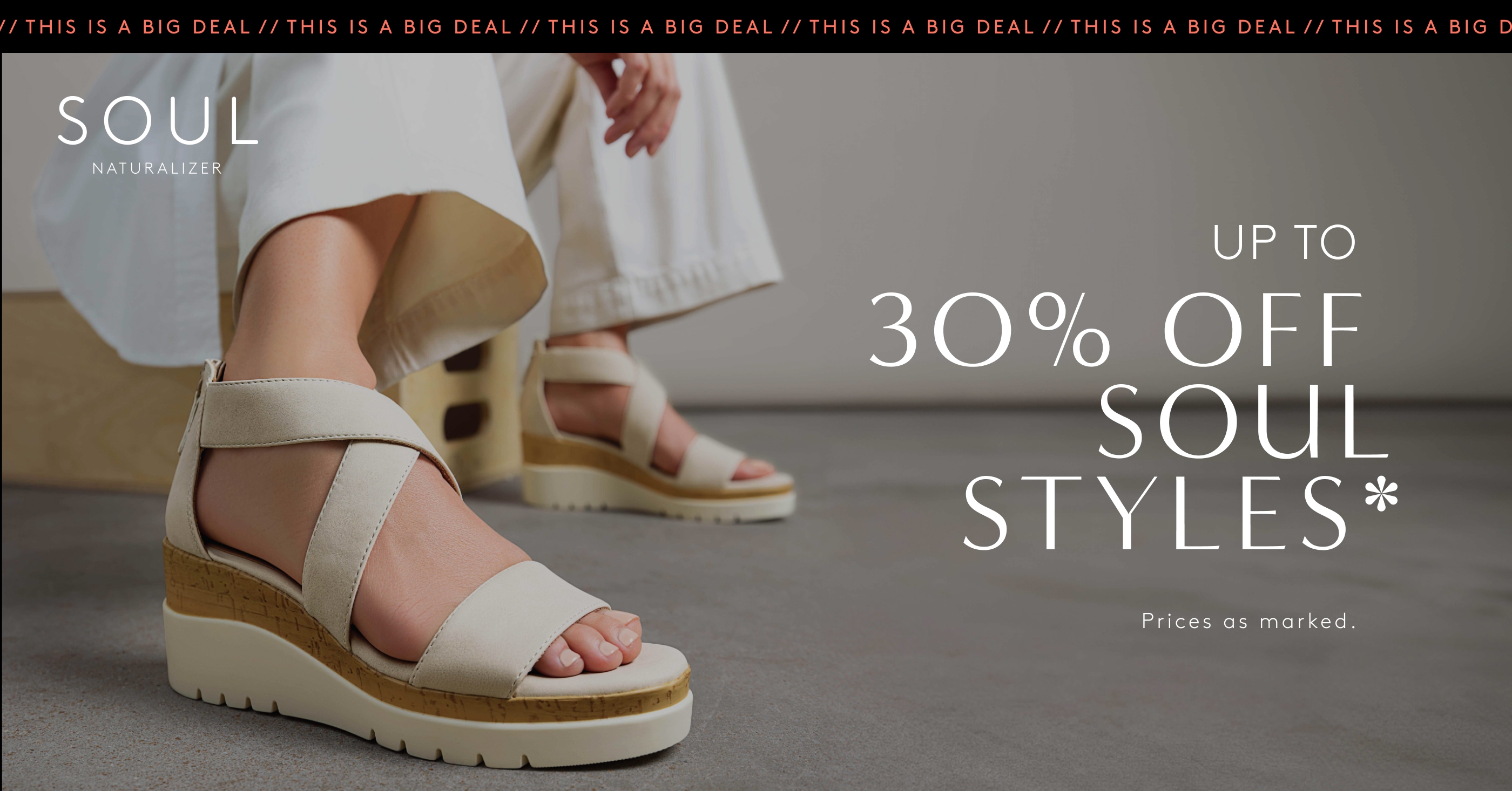 up to 30% off soul styles prices as marked