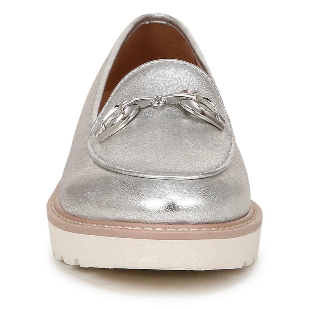 Naturalizer silver loafers deals