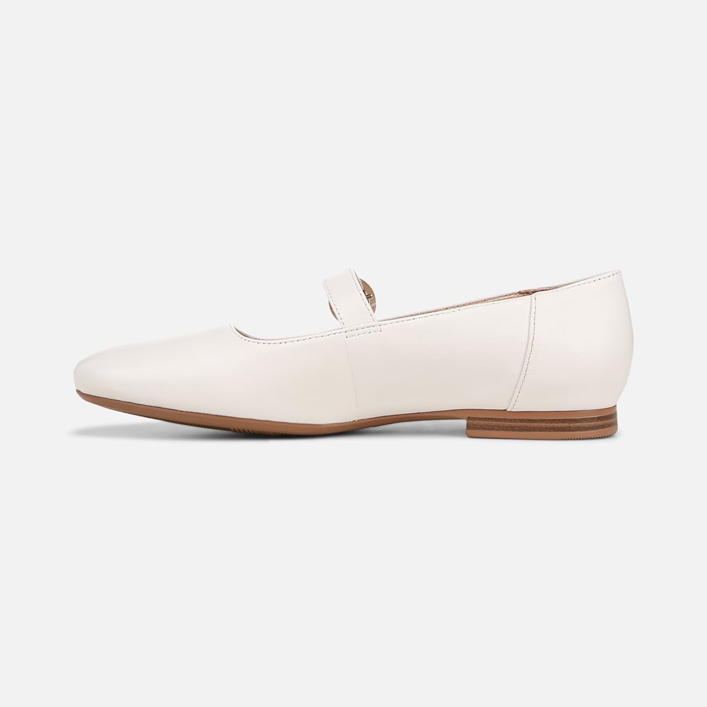 ★Flct★ Nuee Mary Jane_White Naturalizer Kelly Mary Jane Flat | Womens Flats