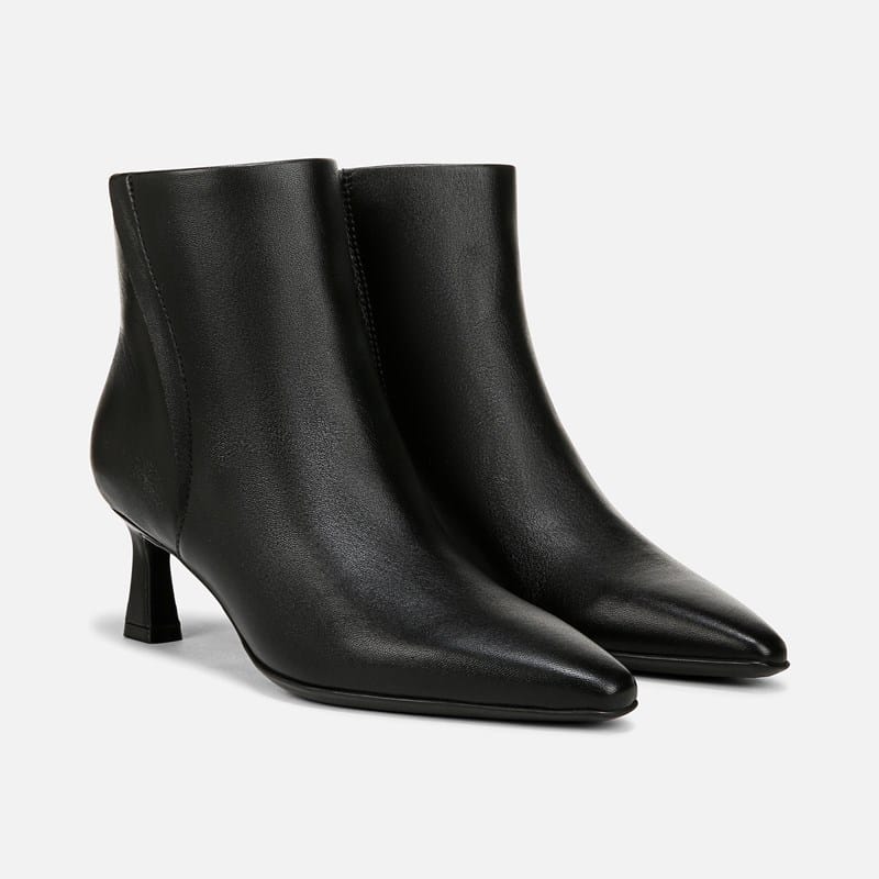Naturalizer Deesha Bootie Boots, Black Leather Suede, 9.5M Pointed Toe