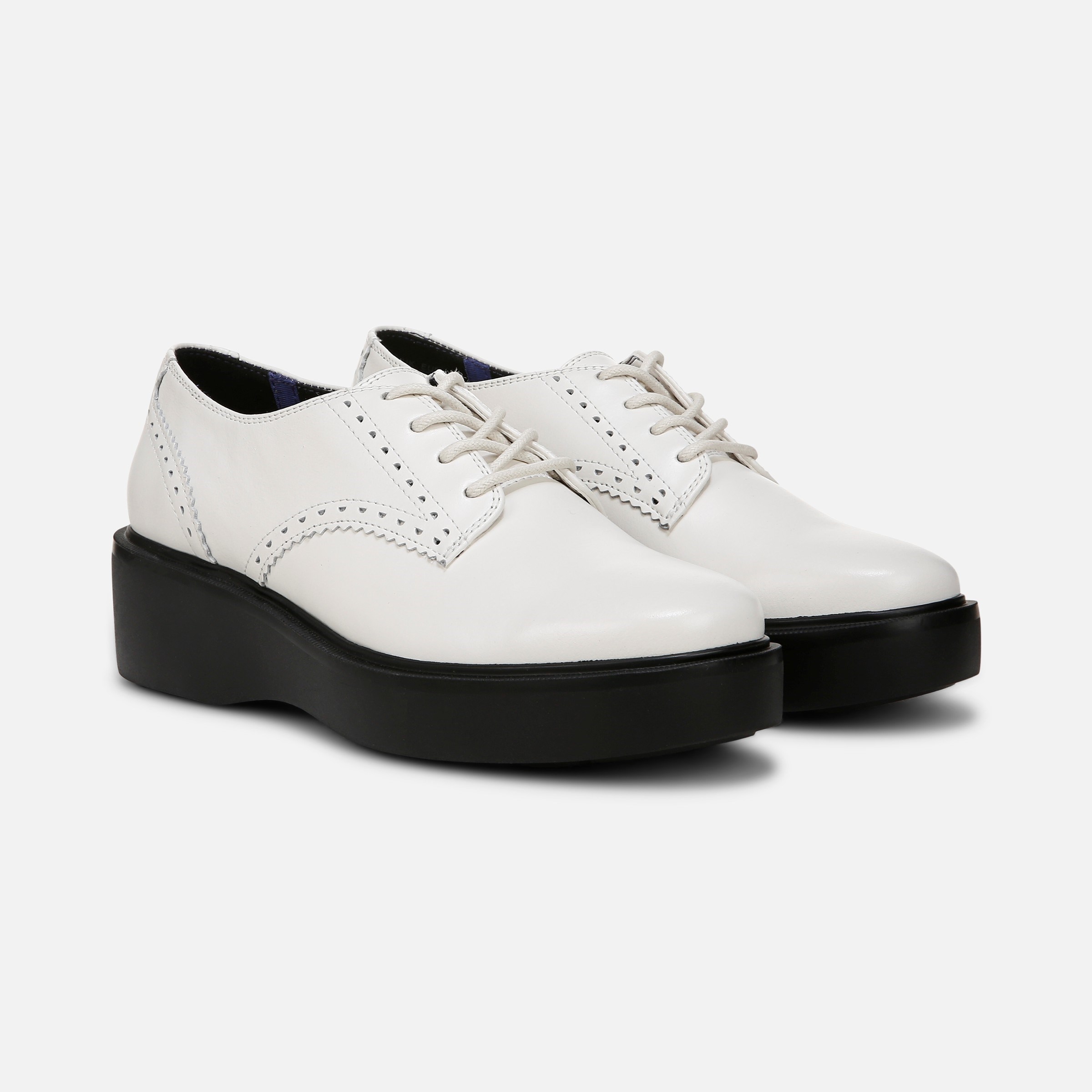 Naturalizer Obtain Platform Oxfords Warm White Leather Size 12M