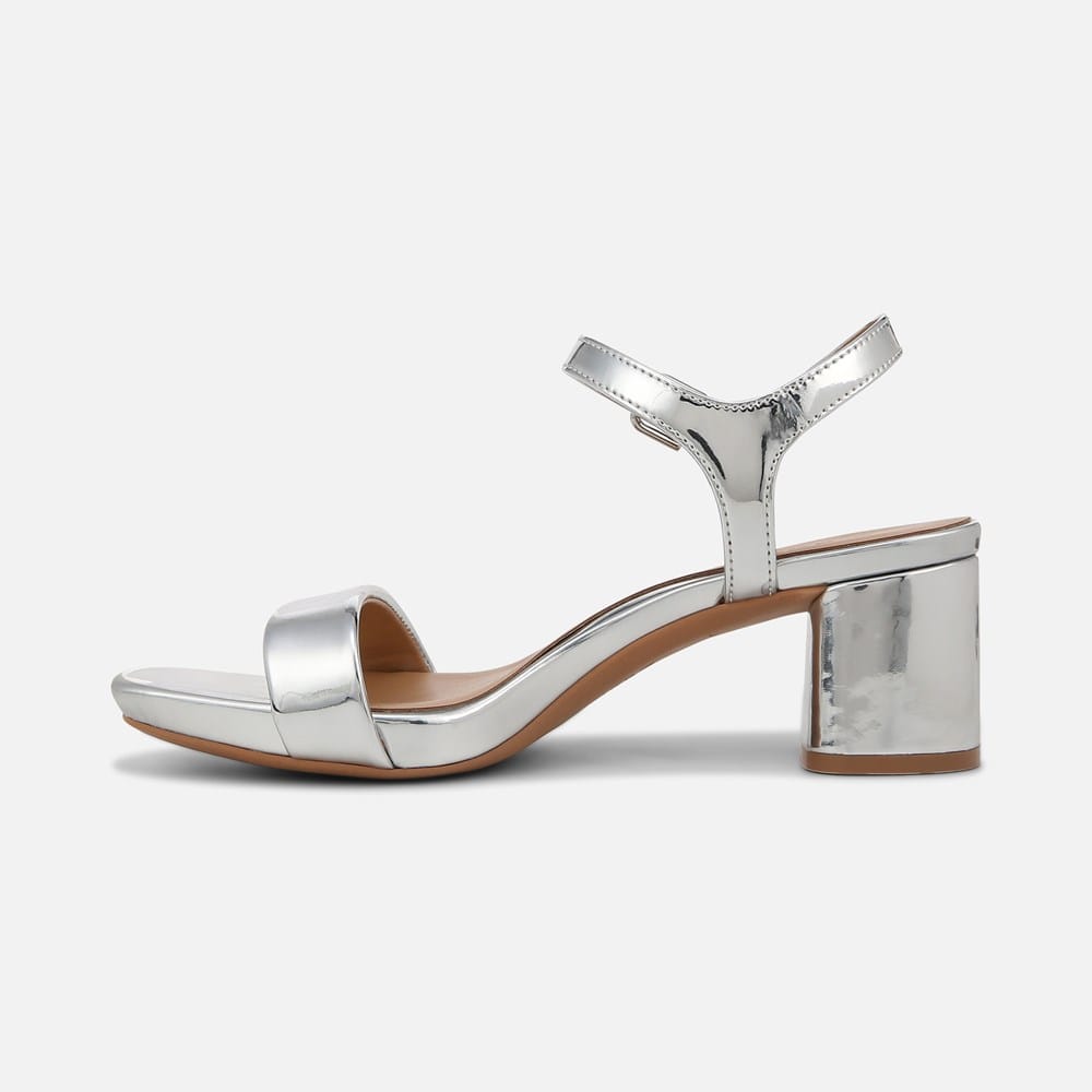 Silver White Dress Sandals Low Heel CLASSIQUE Womens Mid Heel Buckle Dress Sandals Shoe Size M Silver White Dress Sandals Low Heel CLASSIQUE Womens Mid Heel Buckle Dress Sandals Shoe Size M