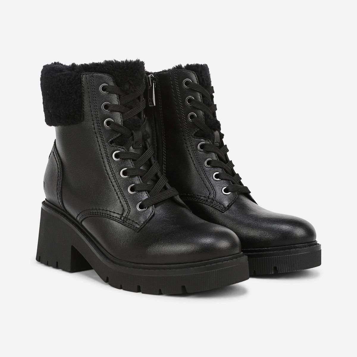 Naturalizer Leather Faux Fur Lace Up Winter Boots | Black | 8M Naturalizer Suede Boots for Women for sale | eBay main image 3