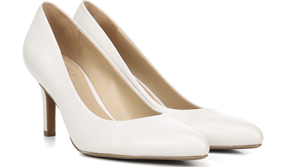 naturalizer white heels