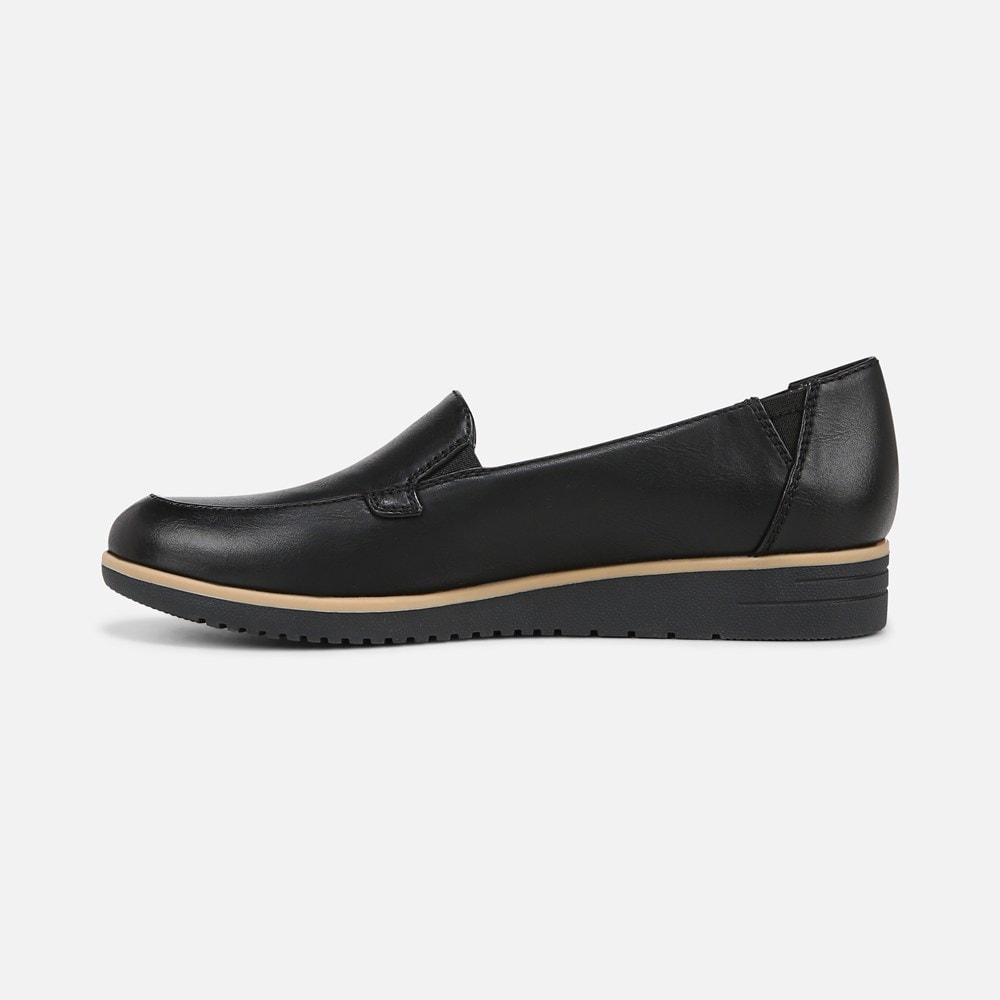 (取寄) ナチュラライザー レディース ソウル - Naturalizer women Naturalizer SOUL Naturalizer - Idea-Moc Black Faux Leather Naturalizer SOUL Idea Moc Loafer | Womens Flats