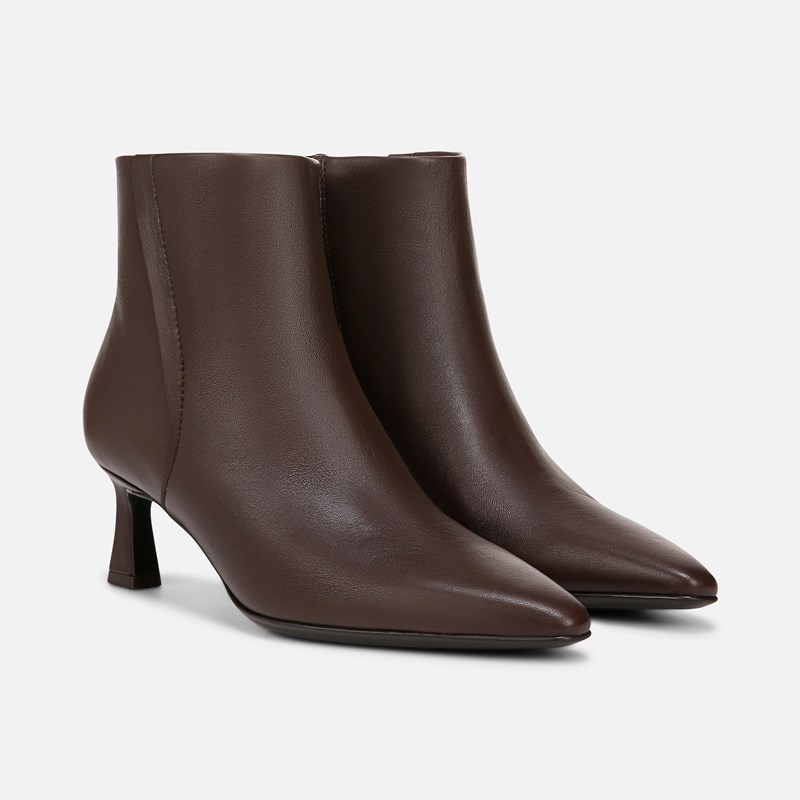 Naturalizer Deesha Bootie Boots, Chocolate Bar Leather, 10.0W Zip Closure