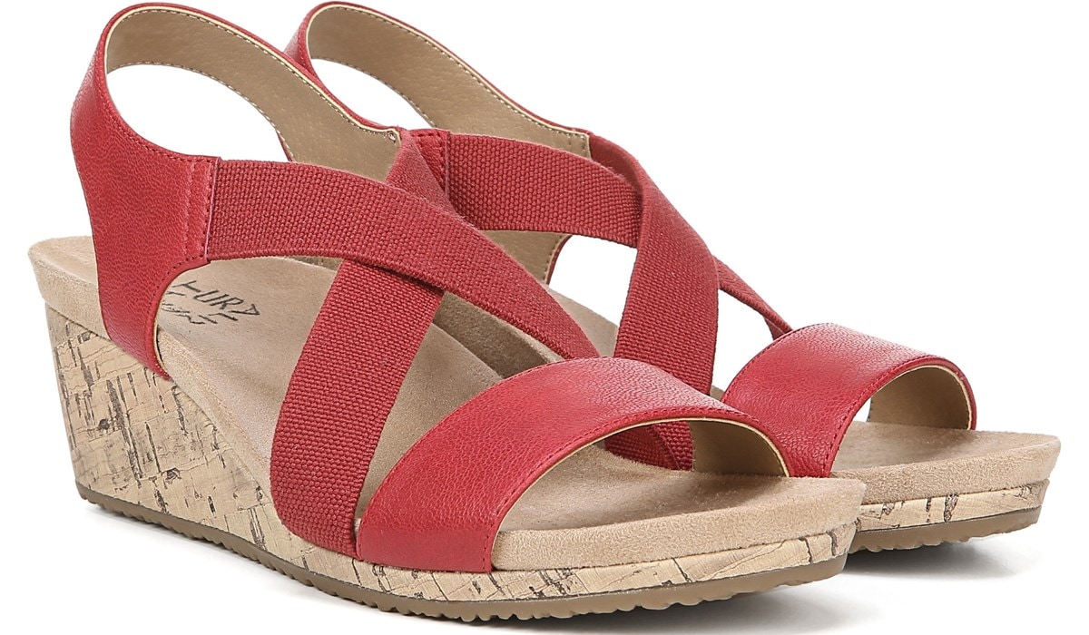 Naturalizer Mexico in Red Fabric Sandals