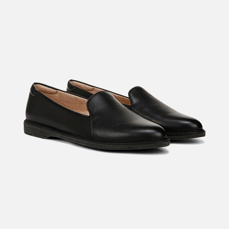 Soul Yippee Slip On Shoe Shoes, Black Faux Leather, 6.0M Almond Toe
