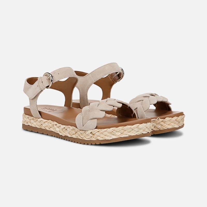Naturalizer Neila Sandals, Deep Porcelain Leather, 11.0W Strappy Style, Open Toe