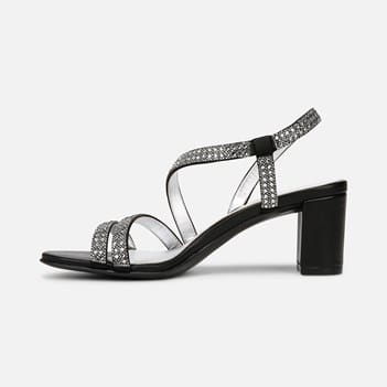 vanessa strappy crystal detail block heel evening dress sandals Amazon.com | Naturalizer Womens Vanessa2 Rhinestone Embellished Strappy  Heeled Sandal ,Black,4.5M