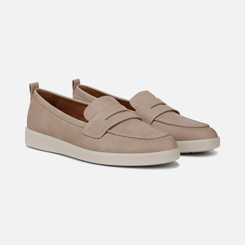 Naturalizer Ingrid Loafer Shoes, Wam Taupe Tan Faux Nubuck, Round Toe