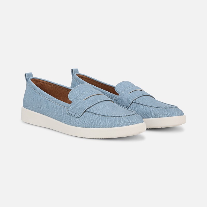 Naturalizer Ingrid Loafer Shoes, Denim Pattern Faux Leather, 9.5W Round Toe