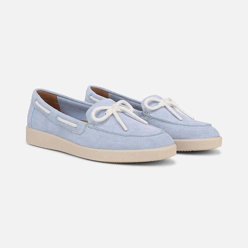 Naturalizer Keel Boat Shoe Shoes, Ice Blue Suede Leather, 12.0W Round Toe
