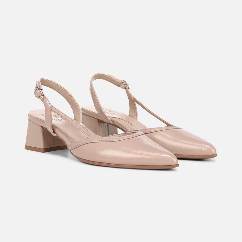 Naturalizer Mila Dress Shoe Shoes, Vintage Mauve Leather, 7.5M Strappy Style, Pointed Toe, Block Heels, Slingback Strap
