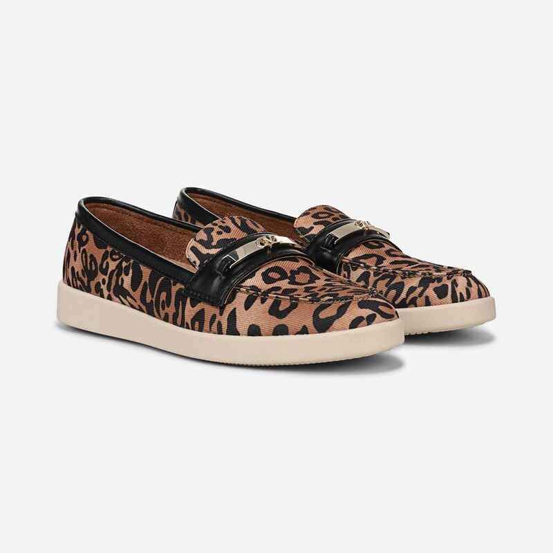 Naturalizer Isla Bit Loafer Shoes, Leopard Print Fabric, 6.5W Round Toe