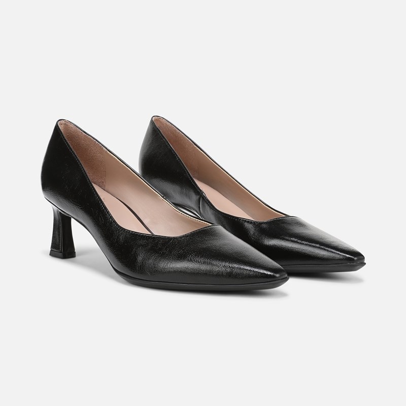 Naturalizer Tylan Pump Shoes, Black Faux Leather Fabric, 5.0M