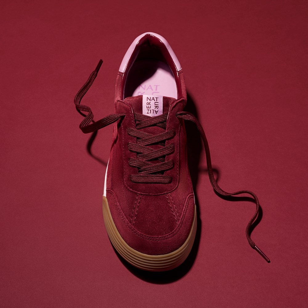 (取寄) ナチュラライザー レディース カミ Naturalizer women Cami Cranberry Red Suede Naturalizer Cami Lace Up Sneaker | Womens Sneakers