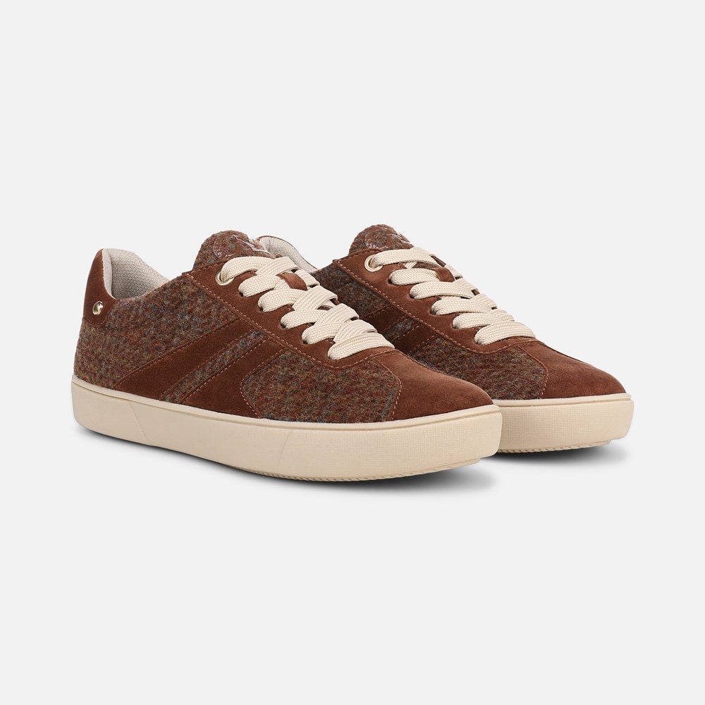 (取寄) ナチュラライザー レディース メディナ Naturalizer women Medina Brown Plaid Suede Naturalizer Medina Lace Up Sneaker | Womens Sneakers