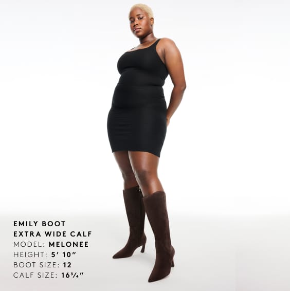 Naturalizer Emily Extra Wide Calf Knee High Boots - Dark Chestnut Brown Suede - 7
