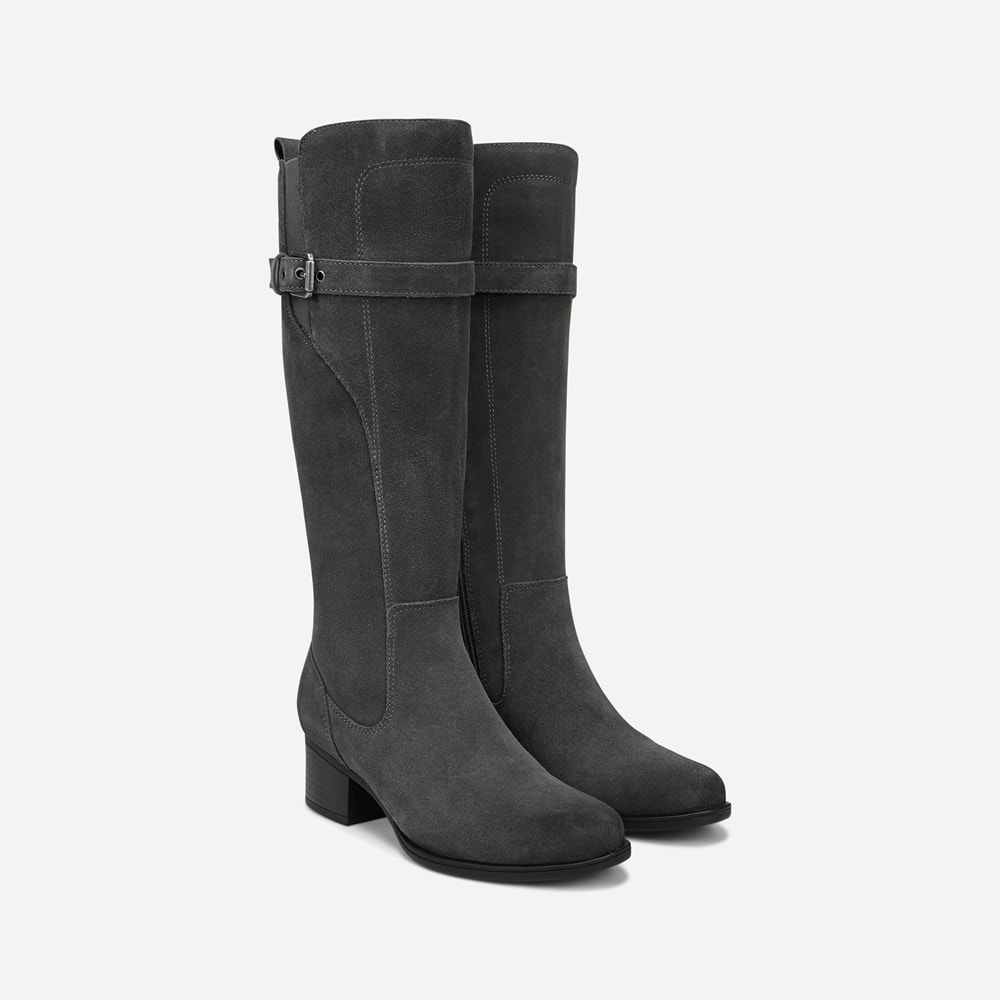 Knee Boots Grey Calf Boots Naturalizer Kenna Wide Calf Knee High