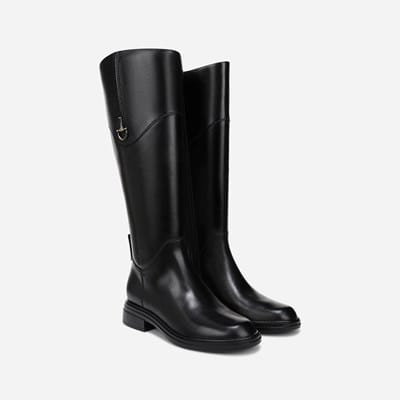 Naturalizer Women's Leather Riding Boots - Knee-High With Ankle Strap, Side Zip, 2-Inch Heel, N5 Contour Comfort