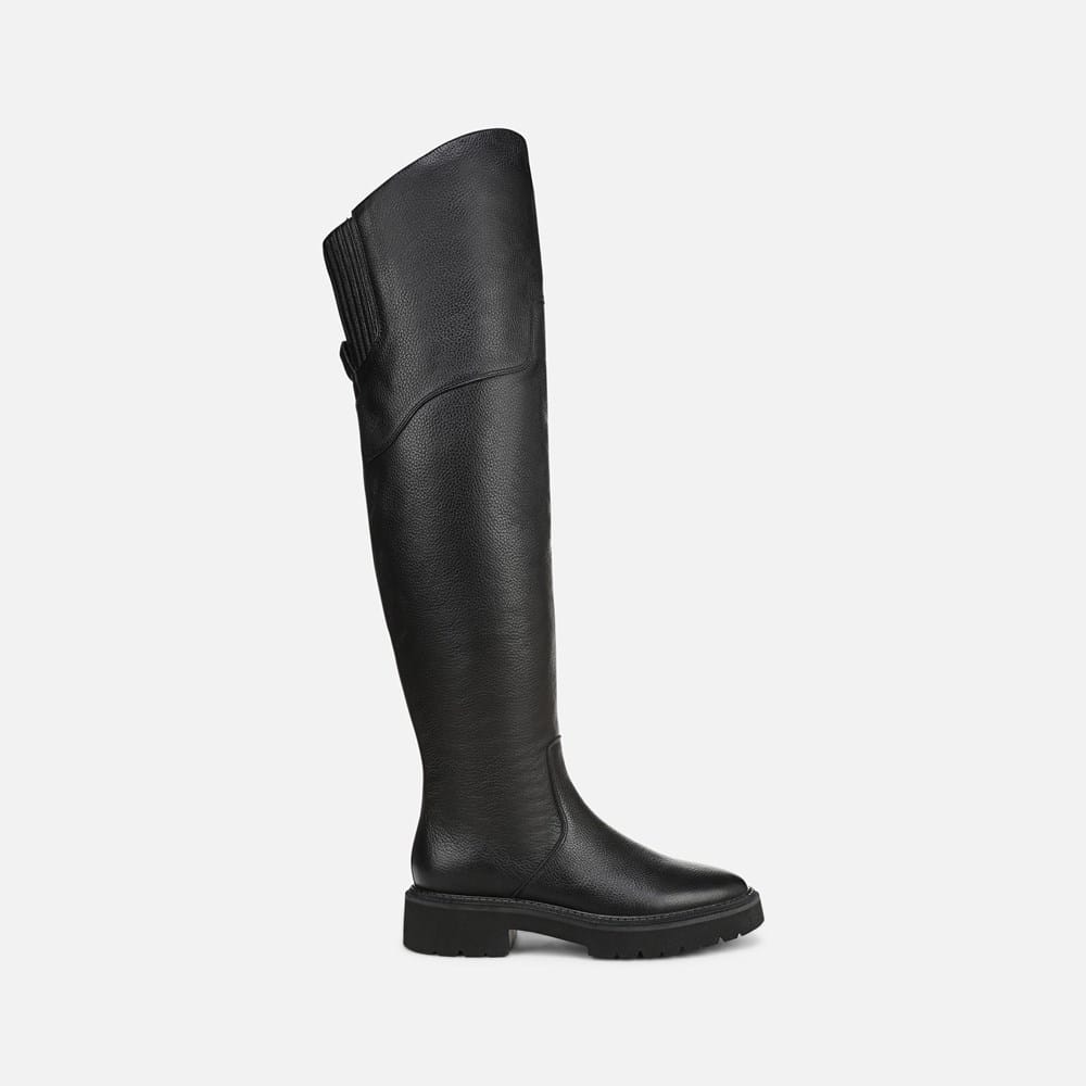knee length dresses for ladies Tabitha Knee High Boots in Black Leather main image 0