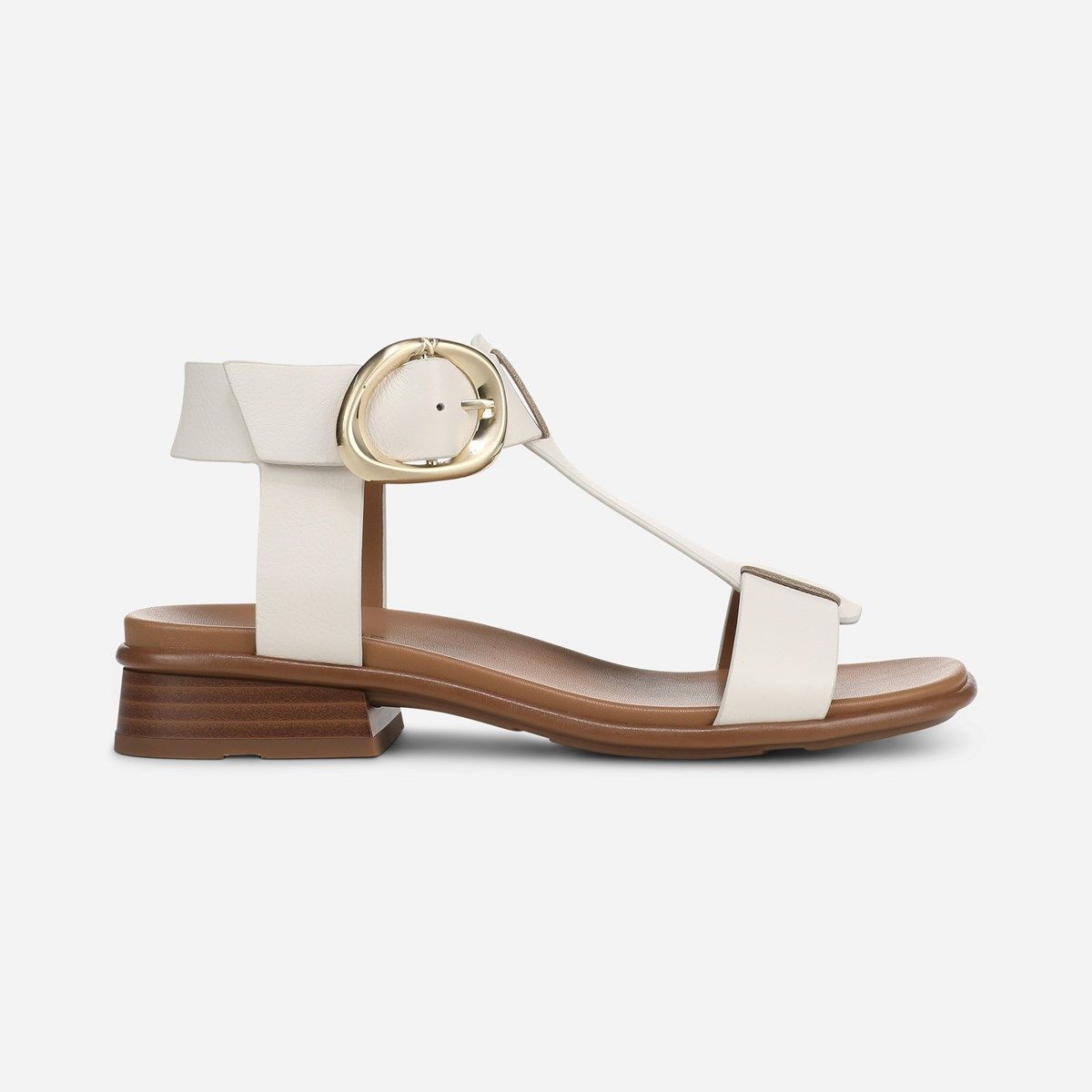 dress sandals white Burudani Women's Fashion Low Chunky Heel Open Toe Ankle Strap Heel Shoes White/pu Size 10 birthday party Women's Thong Flat Sandals, Comfortable