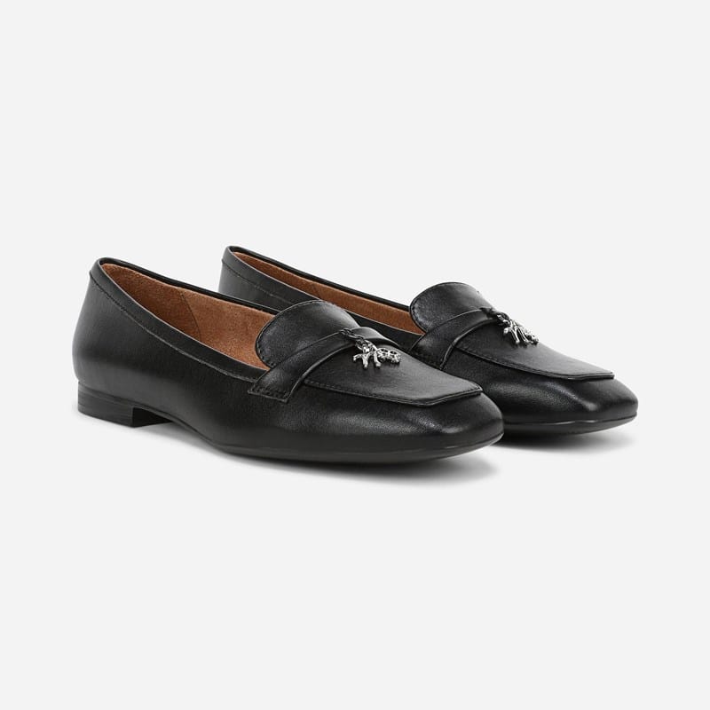 Naturalizer Brody Loafer Shoes, Black Faux Leather, 11.0M Slip
