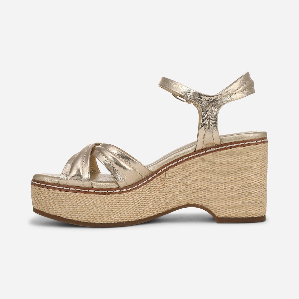 slim fit dress slacks AZALEA WANG JONQUIL GOLD EMBELLISHED GLADIATOR SANDAL – AKIRA main image 0
