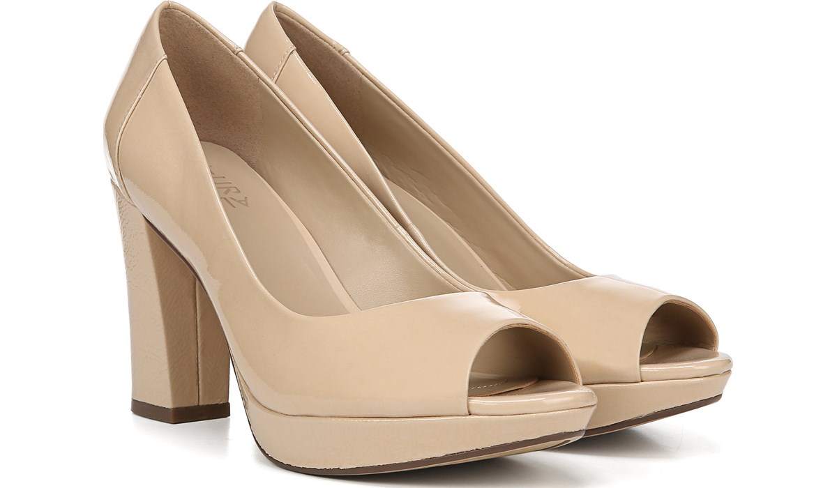 nude patent leather heels