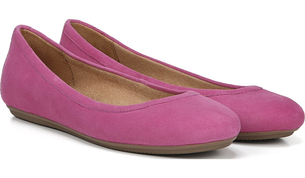 Brittany in Pink Suede Flats 