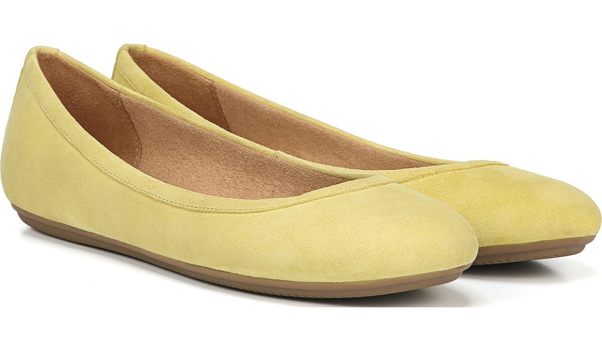 yellow suede flats