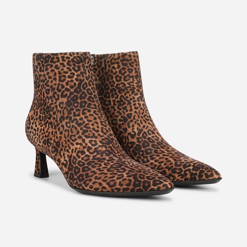 Naturalizer Deesha-Bootie Pointed Toe Dress Booties - Brown Leopard Print Suede