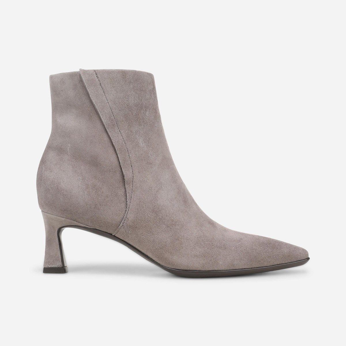 gray dress boots for women Womens Grey Suede DENNER 116 Officine Creative Chisel Toe #2582 in Steel Grey waxed suede leather is versatile Modisza Womens Knee High Boots