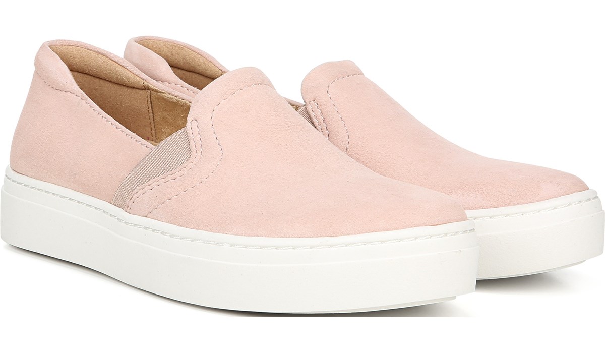 dusty rose slip on sneakers