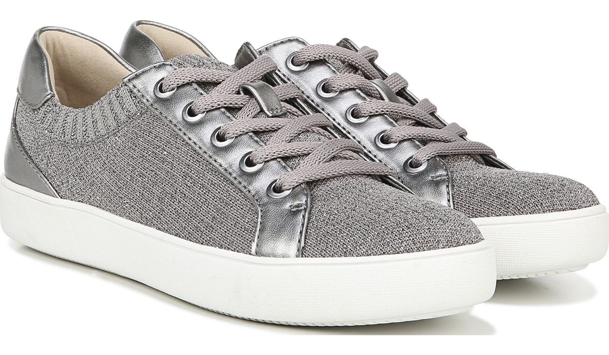 grey knit sneakers