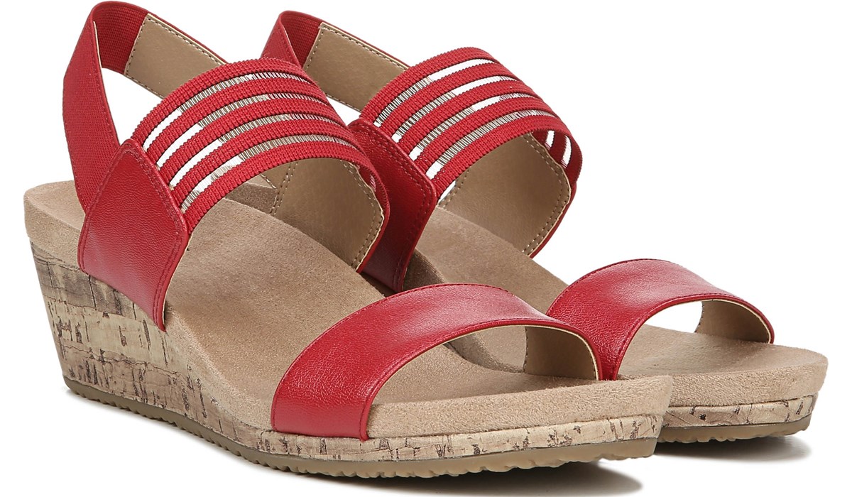 naturalizer red sandals