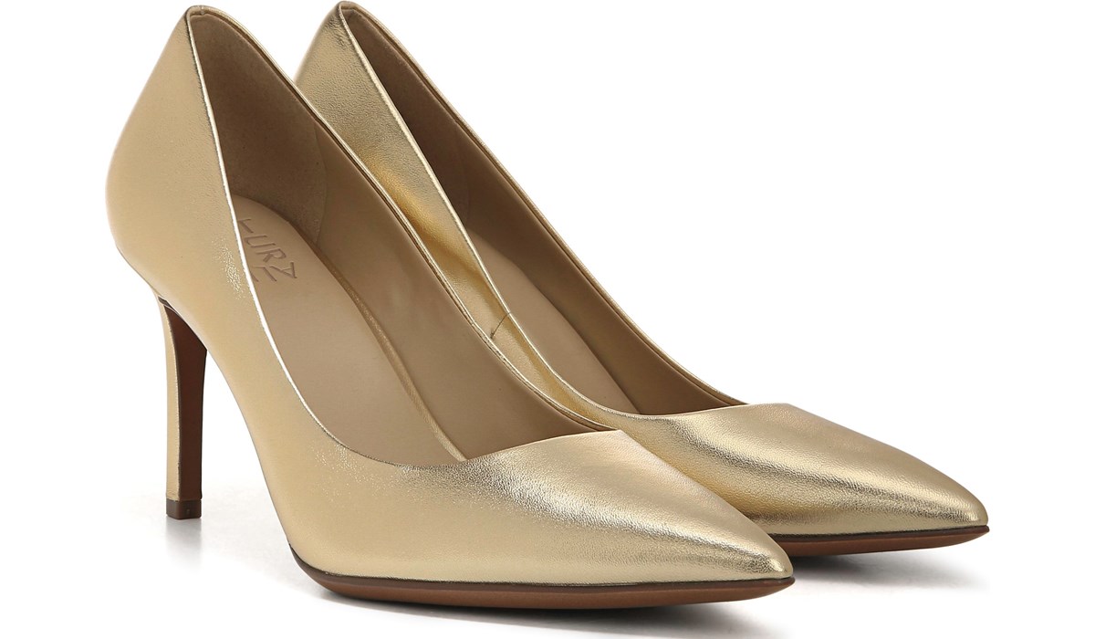 dark gold pumps