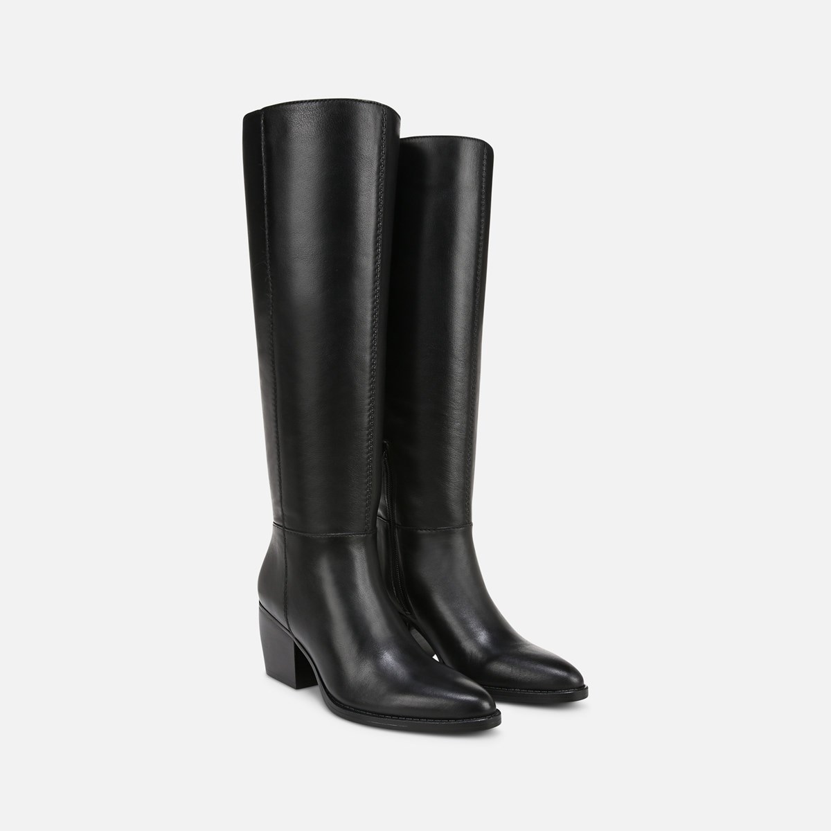 curvy calf leather boots